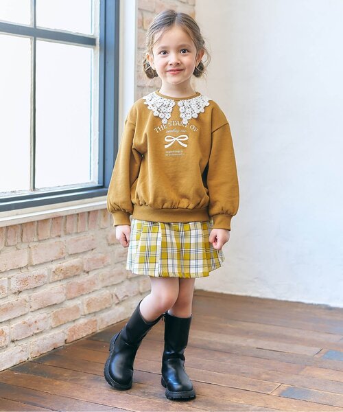 apres les cours（アプレレクール）の「【ジュニア対応】プリーツスカート風キュロット（その他パンツ・キッズ・ブラウン/アイボリー/イエロー・90/100/110/120/130/140/80）」の7枚目の写真