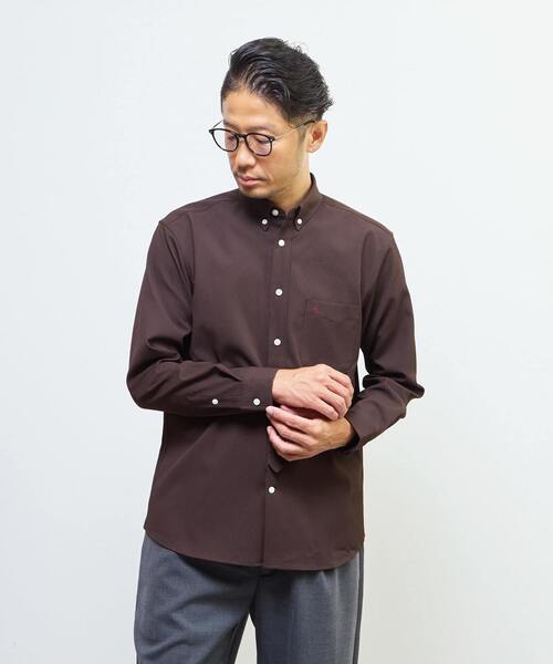 MEN'S MELROSE（メンズメルローズ）の「ドビーオックス スタンダードボタンダウンカラーシャツ（シャツ/ブラウス・メンズ・ブラウン/ネイビー/ホワイト・2/3/4）」の3枚目の写真
