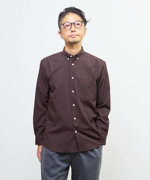 MEN'S MELROSE（メンズメルローズ）の「ドビーオックス スタンダードボタンダウンカラーシャツ（シャツ/ブラウス・メンズ・ブラウン/ネイビー/ホワイト・2/3/4）」の16枚目の写真