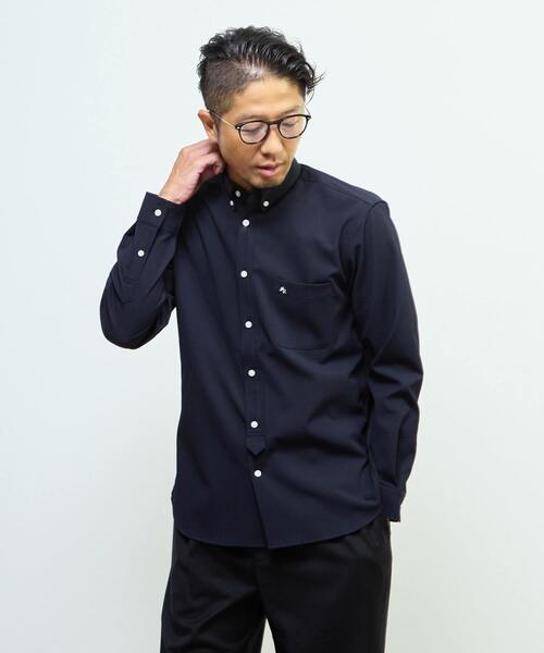 MEN'S MELROSE（メンズメルローズ）の「ドビーオックス スタンダードボタンダウンカラーシャツ（シャツ/ブラウス・メンズ・ブラウン/ネイビー/ホワイト・2/3/4）」の8枚目の写真