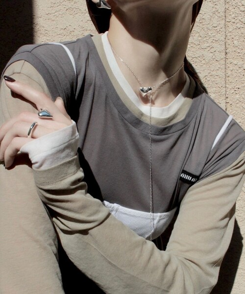 Soierie（ソワリー）の「＜Soierie＞Distort heart ネックレス（ネックレス・レディース・シルバー・FREE）」の4枚目の写真