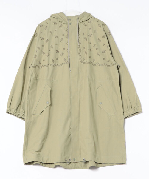 SUPER HAKKA(スーパーハッカ)の「コットンナイロンツイル スプリンクルフラワー刺繍コート(その他アウター・レディース・ベージュ/ブラック・FREE)」の5枚目の写真