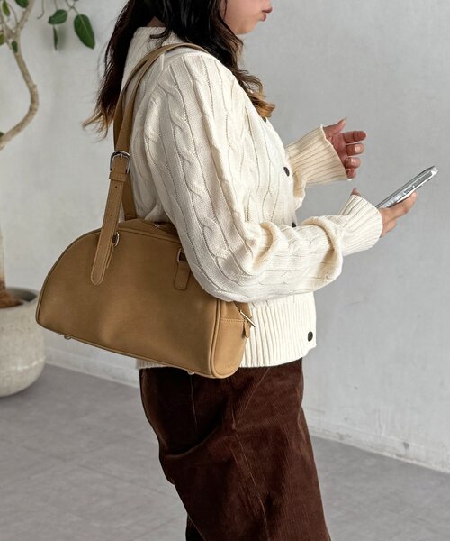 U.S. POLO ASSN.（ユーエスポロアッスン）の「ケーブルカーディガン（カーディガン/ボレロ・レディース・ネイビー/ブラウン/グリーン/レッド/アイボリー・FREE）」の14枚目の写真