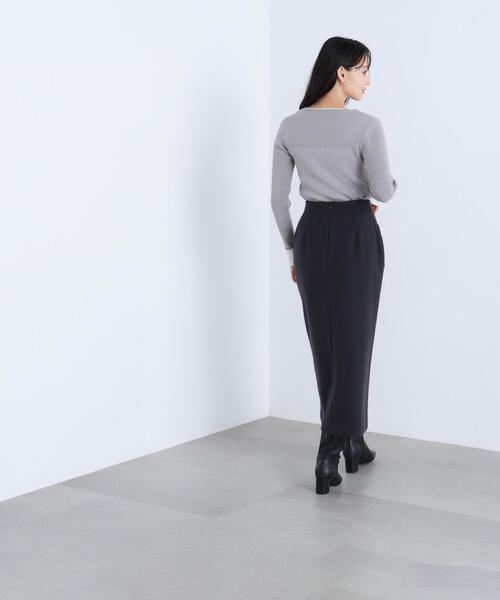 NATURAL BEAUTY BASIC(ナチュラルビューティーベーシック)の「◇圧縮ジャージーシリーズ ナロースカート(スカート・レディース・チャコールグレー/ベージュ/オフホワイト・SMALL/MEDIUM/P/S)」の7枚目の写真