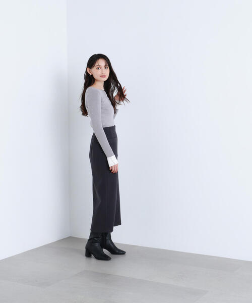 NATURAL BEAUTY BASIC(ナチュラルビューティーベーシック)の「◇圧縮ジャージーシリーズ ナロースカート(スカート・レディース・チャコールグレー/ベージュ/オフホワイト・SMALL/MEDIUM/P/S)」の9枚目の写真