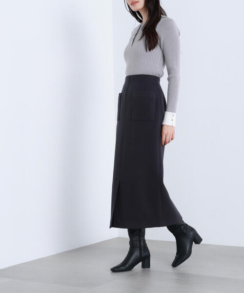NATURAL BEAUTY BASIC(ナチュラルビューティーベーシック)の「◇圧縮ジャージーシリーズ ナロースカート(スカート・レディース・チャコールグレー/ベージュ/オフホワイト・SMALL/MEDIUM/P/S)」の10枚目の写真