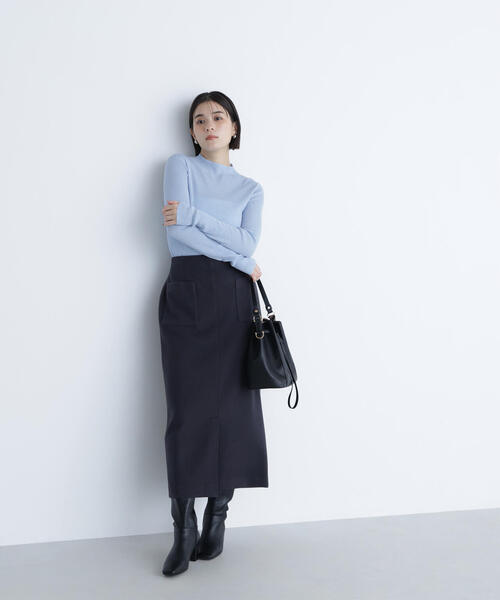 NATURAL BEAUTY BASIC(ナチュラルビューティーベーシック)の「◇圧縮ジャージーシリーズ ナロースカート(スカート・レディース・チャコールグレー/ベージュ/オフホワイト・SMALL/MEDIUM/P/S)」の12枚目の写真