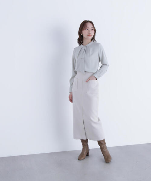 NATURAL BEAUTY BASIC(ナチュラルビューティーベーシック)の「◇圧縮ジャージーシリーズ ナロースカート(スカート・レディース・チャコールグレー/ベージュ/オフホワイト・SMALL/MEDIUM/P/S)」の17枚目の写真