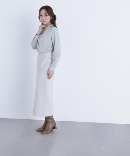 NATURAL BEAUTY BASIC(ナチュラルビューティーベーシック)の「◇圧縮ジャージーシリーズ ナロースカート(スカート・レディース・チャコールグレー/ベージュ/オフホワイト・SMALL/MEDIUM/P/S)」の18枚目の写真