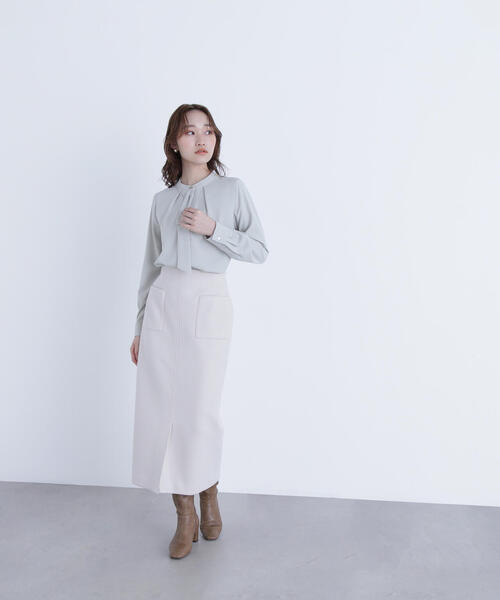 NATURAL BEAUTY BASIC(ナチュラルビューティーベーシック)の「◇圧縮ジャージーシリーズ ナロースカート(スカート・レディース・チャコールグレー/ベージュ/オフホワイト・SMALL/MEDIUM/P/S)」の19枚目の写真