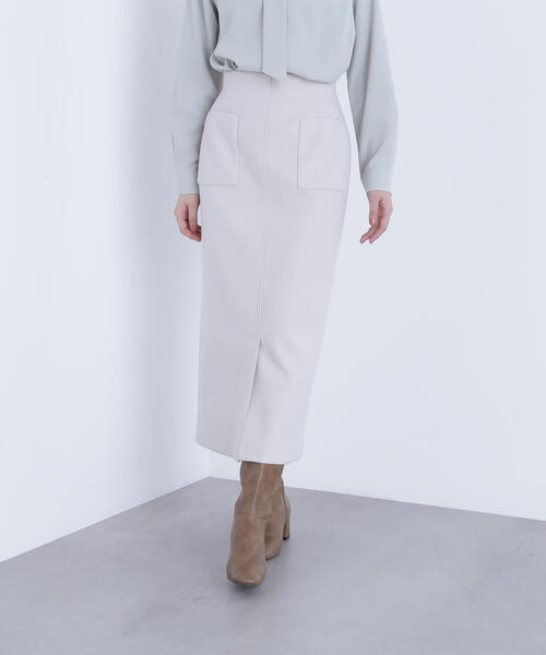 NATURAL BEAUTY BASIC(ナチュラルビューティーベーシック)の「◇圧縮ジャージーシリーズ ナロースカート(スカート・レディース・チャコールグレー/ベージュ/オフホワイト・SMALL/MEDIUM/P/S)」の20枚目の写真