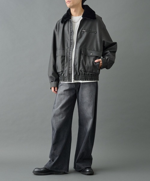 フェードレザーライクG-1ジャケット（ブルゾン）｜COLONY 2139