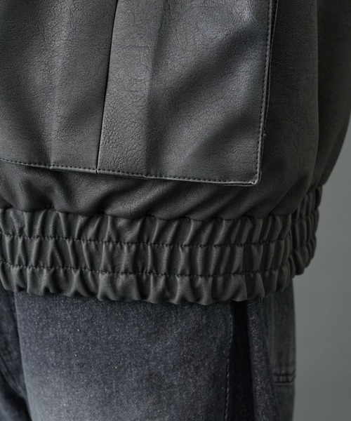 COLONY 2139（コロニートゥーワンスリーナイン）の「フェードレザーライクG-1ジャケット（ブルゾン・メンズ・ブラック・MEDIUM/LARGE）」の18枚目の写真