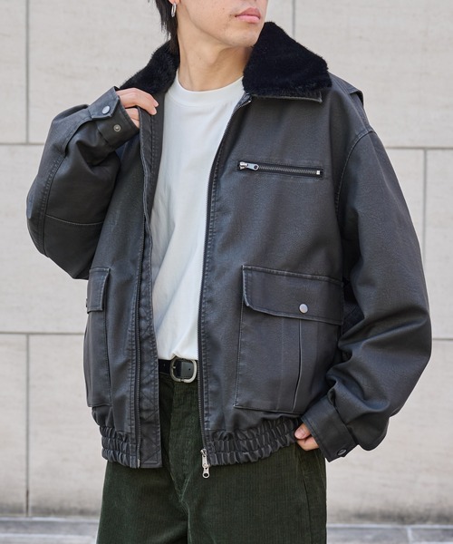 フェードレザーライクG-1ジャケット（ブルゾン）｜COLONY 2139