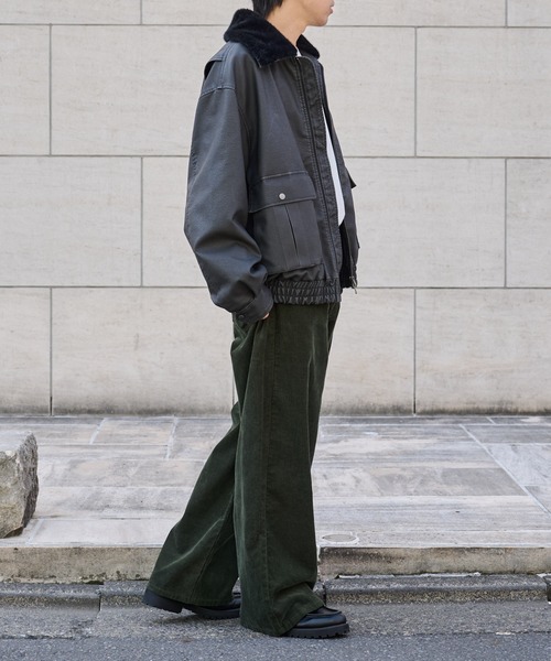 セール】フェードレザーライクG-1ジャケット（ブルゾン）｜COLONY 2139