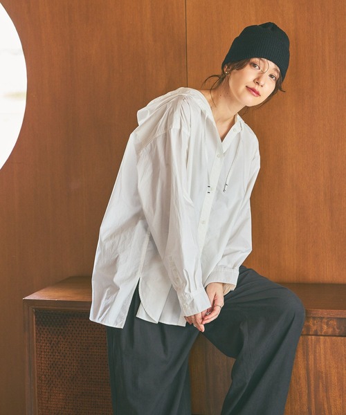 studio CLIP(スタディオクリップ)の「ループヤーンリブワッチ(ニットキャップ/ビーニー・レディース・ブラック/ナチュラル/グリーン/オレンジ・FREE)」の7枚目の写真