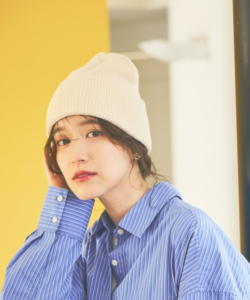 studio CLIP(スタディオクリップ)の「ループヤーンリブワッチ(ニットキャップ/ビーニー・レディース・ブラック/ナチュラル/グリーン/オレンジ・FREE)」の9枚目の写真