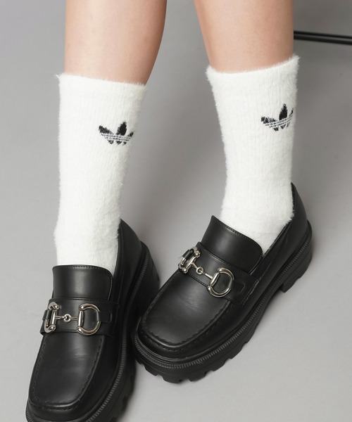 adidas(アディダス)の「【adidas/アディダス】フェザーニットクルーソックス/白・黒1足ずつ/2足組(ソックス/靴下・レディース・ホワイト×ブラック・ONESIZE)」の9枚目の写真