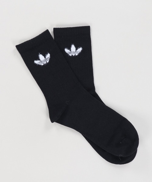 adidas(アディダス)の「【adidas/アディダス】フェザーニットクルーソックス/白・黒1足ずつ/2足組(ソックス/靴下・レディース・ホワイト×ブラック・ONESIZE)」の2枚目の写真