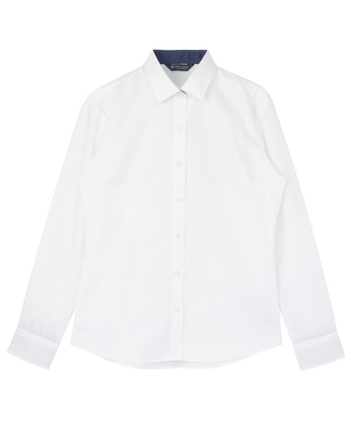 TOKYO SHIRTS(トウキョウシャツ)の「【超形態安定】 形態安定ノンアイロン ワイド 長袖ビジネスワイシャツ(ビジネスシャツ・レディース・ホワイト・S/M/L/LL/XL)」の1枚目の写真