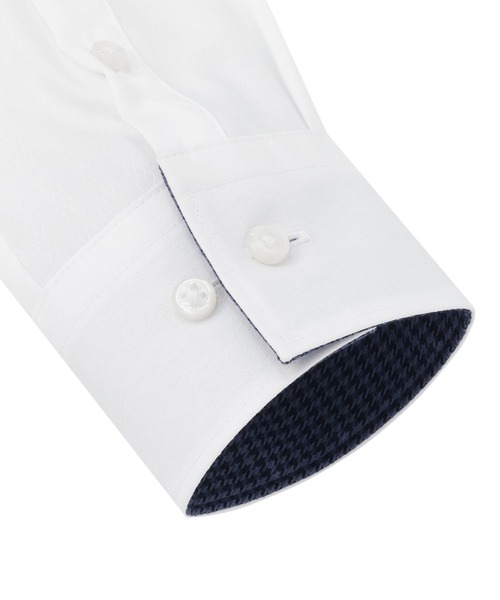 TOKYO SHIRTS(トウキョウシャツ)の「【超形態安定】 形態安定ノンアイロン ワイド 長袖ビジネスワイシャツ(ビジネスシャツ・レディース・ホワイト・S/M/L/LL/XL)」の4枚目の写真