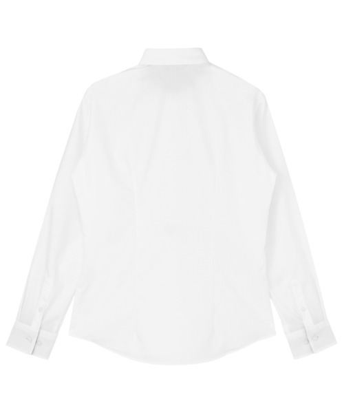 TOKYO SHIRTS(トウキョウシャツ)の「【超形態安定】 形態安定ノンアイロン ワイド 長袖ビジネスワイシャツ(ビジネスシャツ・レディース・ホワイト・S/M/L/LL/XL)」の2枚目の写真