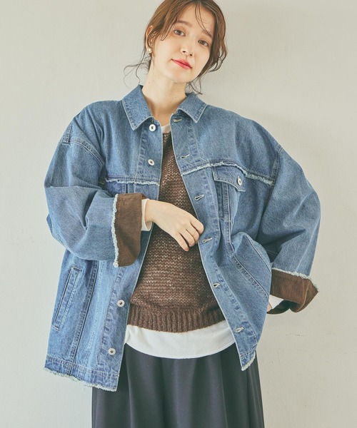 natural by clip デニムワイドジャケットstudio clip natural by clip》デニムワイドジャケット（デニムジャケット