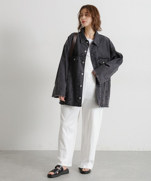 studio CLIP（スタディオクリップ）の「ルーズデニムジャケット（デニムジャケット・レディース・ブルー/ブラック・FREE）」の13枚目の写真