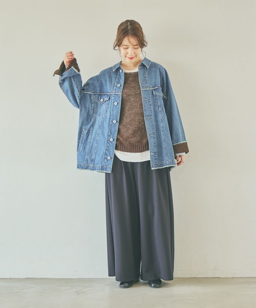 studio CLIP（スタディオクリップ）の「ルーズデニムジャケット（デニムジャケット・レディース・ブルー/ブラック・FREE）」の19枚目の写真