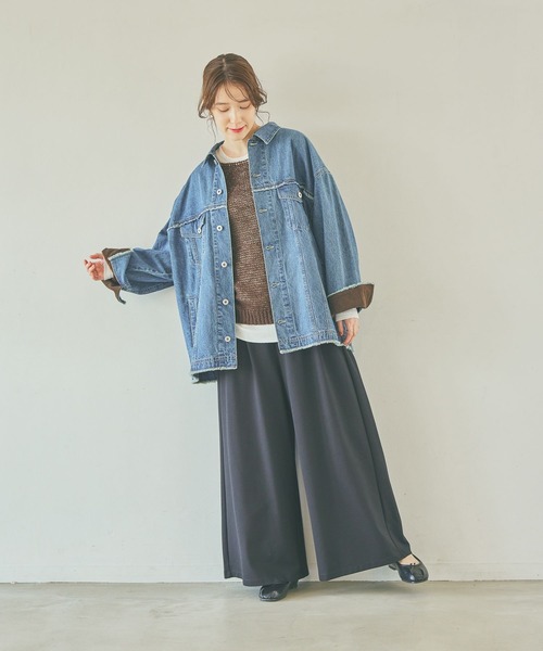 studio CLIP（スタディオクリップ）の「ルーズデニムジャケット（デニムジャケット・レディース・ブルー/ブラック・FREE）」の21枚目の写真
