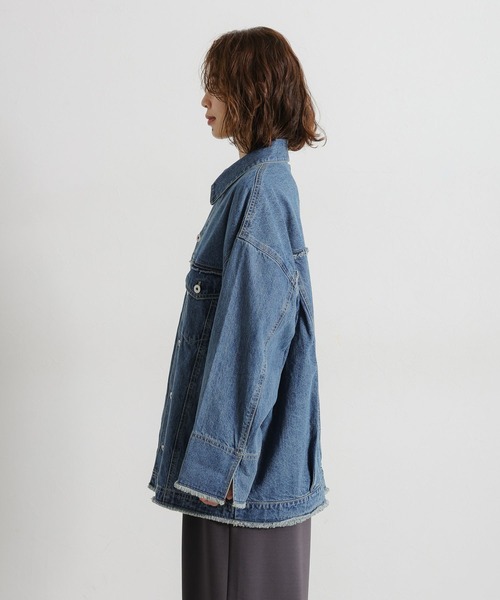 セール】ルーズデニムジャケット（デニムジャケット）｜studio CLIP