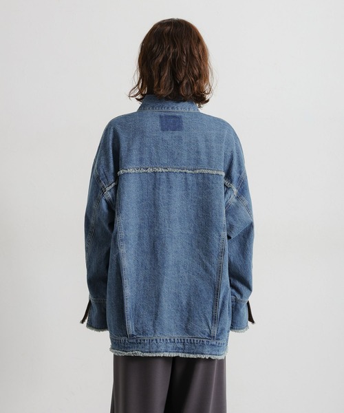 セール】ルーズデニムジャケット（デニムジャケット）｜studio CLIP