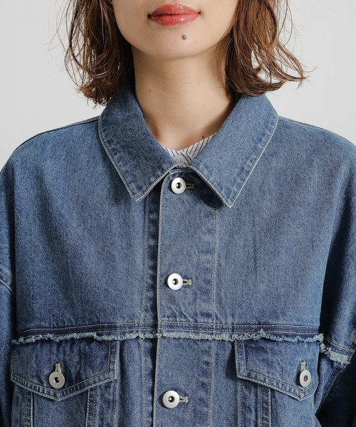 セール】ルーズデニムジャケット（デニムジャケット）｜studio CLIP