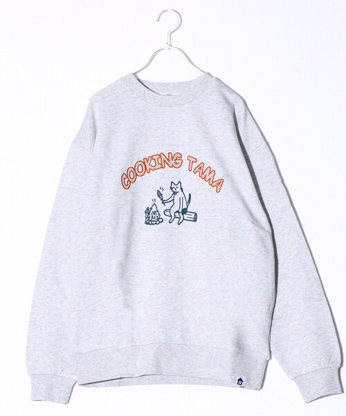 FREDY MAC（フレディーマック）の「【FREDYMAC】COOKING TAMA 裏毛スウェット（スウェット・メンズ・チャコールグレー/ライトグレー・S/M/L）」の2枚目の写真