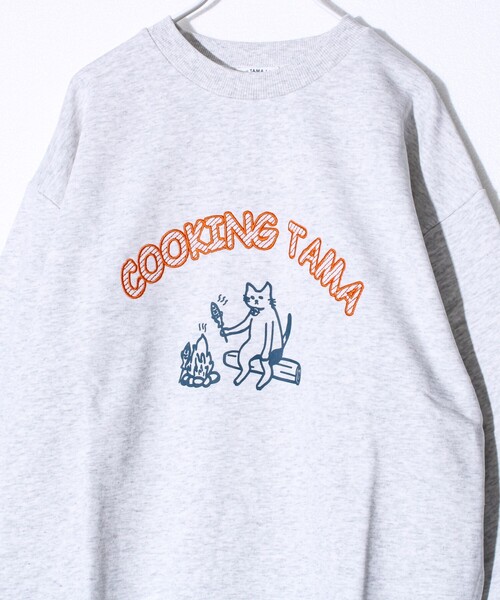 FREDY MAC（フレディーマック）の「【FREDYMAC】COOKING TAMA 裏毛スウェット（スウェット・メンズ・チャコールグレー/ライトグレー・S/M/L）」の10枚目の写真