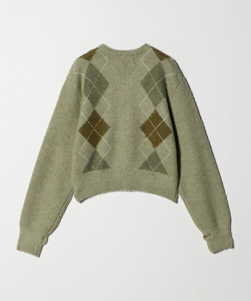 JANE SMITH / JOHN SMITH(ジェーンスミスジョンスミス)の「<JANE SMITH>アーガイル Vネック ニット(ニット/セーター・レディース・ケリーグリーン・38)」の2枚目の写真