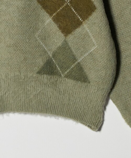 JANE SMITH / JOHN SMITH(ジェーンスミスジョンスミス)の「<JANE SMITH>アーガイル Vネック ニット(ニット/セーター・レディース・ケリーグリーン・38)」の6枚目の写真