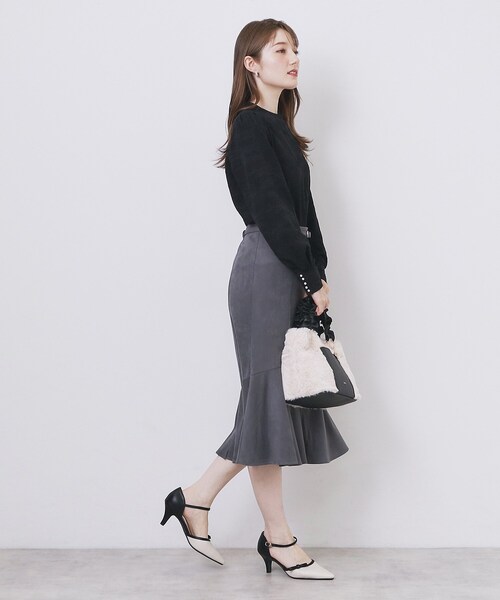 index（インデックス）の「フラワージャカードパフスリーブトップス【洗濯機OK】（Tシャツ/カットソー・レディース・オフホワイト/ブラック/ピンク系・40/38/36/42）」の16枚目の写真