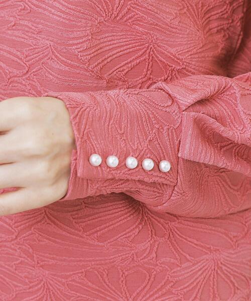 index（インデックス）の「フラワージャカードパフスリーブトップス【洗濯機OK】（Tシャツ/カットソー・レディース・オフホワイト/ブラック/ピンク系・40/38/36/42）」の20枚目の写真