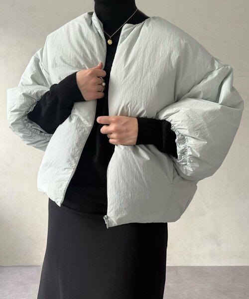 BEARDSLEY（ビアズリー）の「バルーンダウン（ダウンジャケット/コート・レディース・ミント/モカ・FREE）」の10枚目の写真