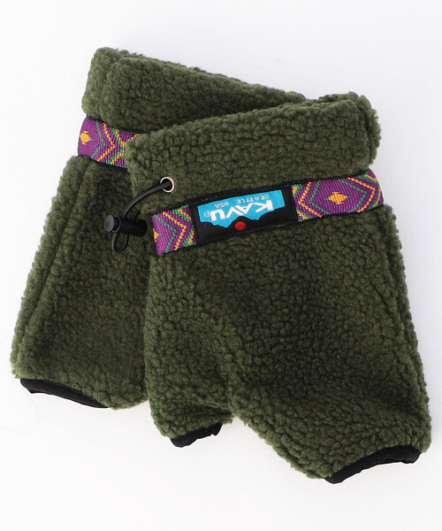 FREAK'S STORE（フリークスストア）の「限定展開 KAVU/カブー カブー ボアグローブ / 19821111（手袋・メンズ・オリーブ/ブラック/ベージュ・MEDIUM）」の3枚目の写真