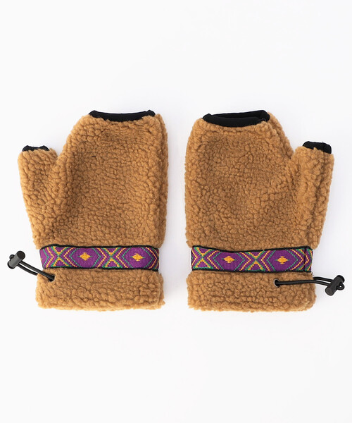 FREAK'S STORE（フリークスストア）の「限定展開 KAVU/カブー カブー ボアグローブ / 19821111（手袋・メンズ・オリーブ/ブラック/ベージュ・MEDIUM）」の4枚目の写真