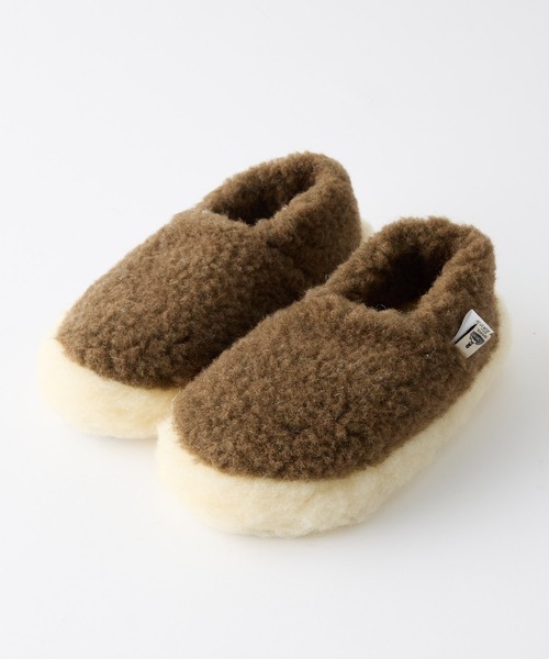 COLD BREAKER（コールドブレーカー）の「【AMERIA ANDERSON】【COLD BREAKER】Siberian Slipper / ウール バイカラーボリュームボアルームシューズ（ルームシューズ/スリッパ・レディース・チャコールグレー/キャメル/ライトグレー・37/38）」の3枚目の写真