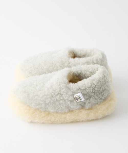 COLD BREAKER（コールドブレーカー）の「【AMERIA ANDERSON】【COLD BREAKER】Siberian Slipper / ウール バイカラーボリュームボアルームシューズ（ルームシューズ/スリッパ・レディース・チャコールグレー/キャメル/ライトグレー・37/38）」の5枚目の写真
