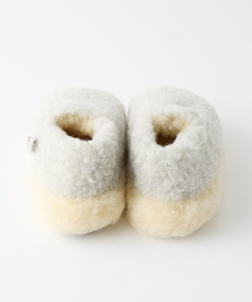 COLD BREAKER（コールドブレーカー）の「【AMERIA ANDERSON】【COLD BREAKER】Siberian Slipper / ウール バイカラーボリュームボアルームシューズ（ルームシューズ/スリッパ・レディース・チャコールグレー/キャメル/ライトグレー・37/38）」の6枚目の写真