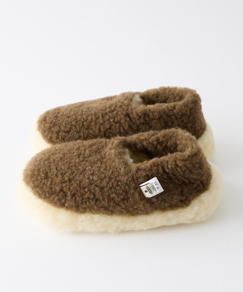 COLD BREAKER（コールドブレーカー）の「【AMERIA ANDERSON】【COLD BREAKER】Siberian Slipper / ウール バイカラーボリュームボアルームシューズ（ルームシューズ/スリッパ・レディース・チャコールグレー/キャメル/ライトグレー・37/38）」の11枚目の写真
