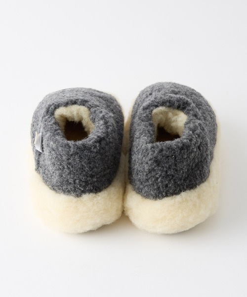 COLD BREAKER（コールドブレーカー）の「【AMERIA ANDERSON】【COLD BREAKER】Siberian Slipper / ウール バイカラーボリュームボアルームシューズ（ルームシューズ/スリッパ・レディース・チャコールグレー/キャメル/ライトグレー・37/38）」の9枚目の写真