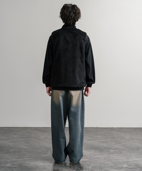 新品　マークアンドロナ 2022年モデル　中綿　ボアベスト ウール　総柄　L スタンドネックボアベスト（ベスト）｜Auntie Rosa Holiday（アンティ