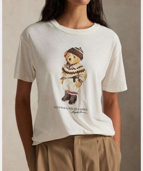 POLO RALPH LAUREN(ポロ ラルフ ローレン)の「Polo ベア コットン ジャージー Tシャツ(Tシャツ/カットソー・レディース・ホワイト・L/M/S/XL/XS)」の2枚目の写真