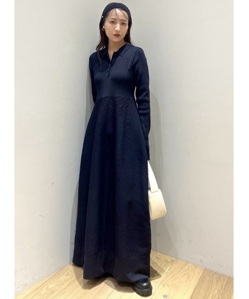 大人気】フォルムポロニットワンピース（ワンピース